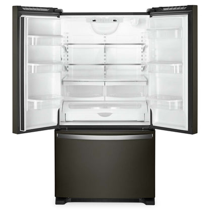 Réfrigérateur Whirlpool de 33 22 pi³ à congélateur inférieur - acier inoxydable noir - WRFF5333PV | Tourbillon 33 22 Cu. Fort. Réfrigérateur à congélateur inférieur - Inox noir - WRFF…