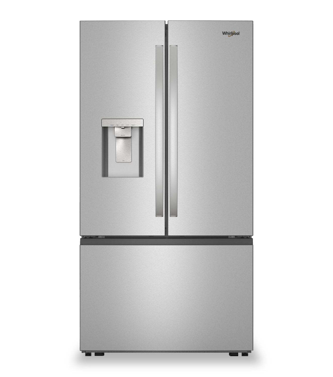 Whirlpool 36 30 Cu. Ft. Réfrigérateur à portes françaises avec eau et glaçons - Acier inoxydable - WRFF3536SZ | Réfrigérateur Whirlpool de 36 po et de 30 pi3 à portes françaises avec eau et glaçons - acier inoxydable - WRFF3536SZ | WRFF353Z