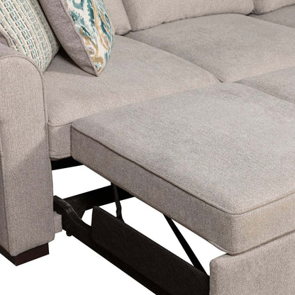 Scott Living Haven 3-Piece Chenille Fabric Sleeper Sectional - Grey | Sofa-lit sectionnel Haven de Scott Living 3 pièces en tissu de chenille - gris