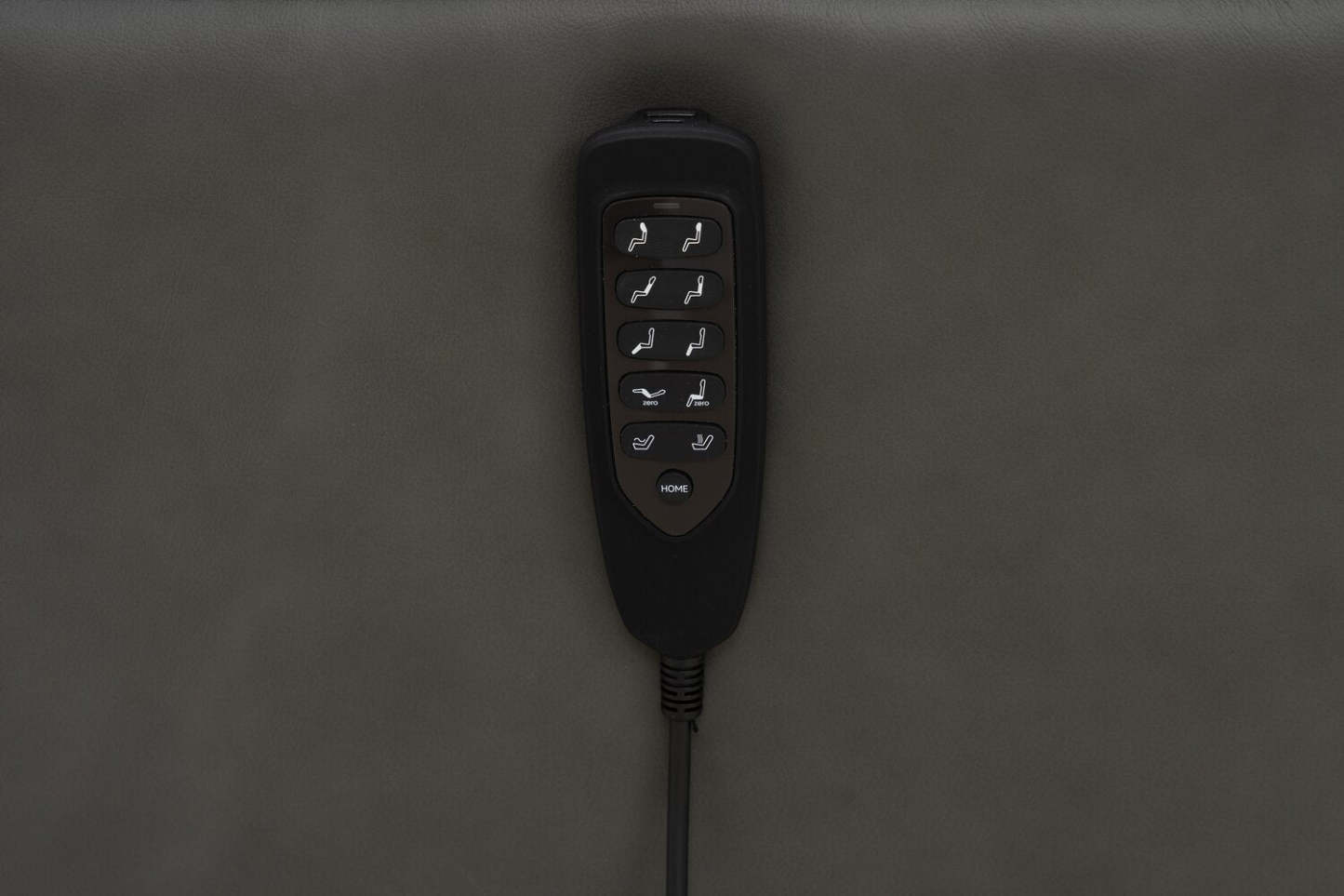 Fauteuil de massage à inclinaison électrique Serene de 31 po en cuir avec véritables appuie-tête électrique et siège chauffant - gris