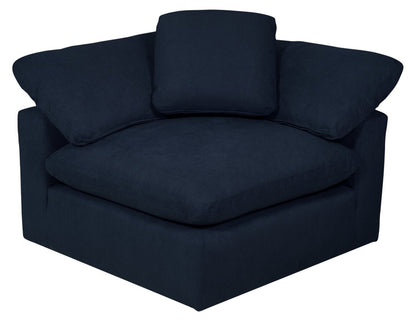 Eclipse Modular 86 Linen-Look Fabric Loveseat with Reversible Feather Down Cushions - Navy Blue | Causeuse modulaire Eclipse de 86 po en tissu d’apparence lin avec coussins réversibles en duvet et plumes - bleu marine
