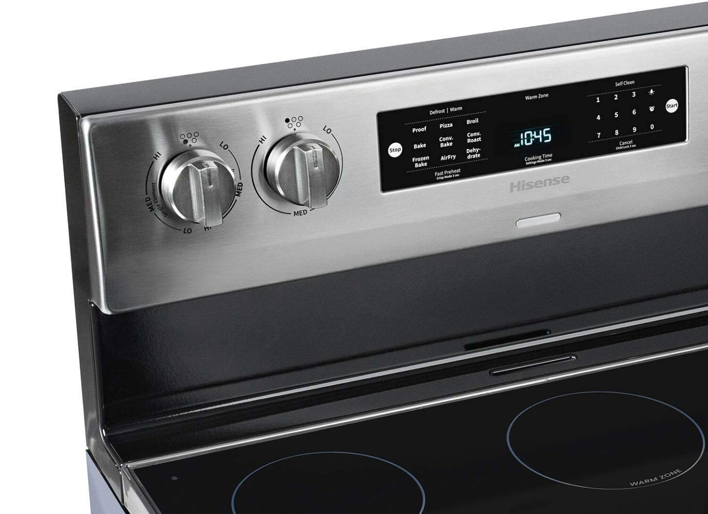 Cuisinière électrique Hisense de 5,8 pi³ avec friture à air et convection européenne - acier inoxydable - HBE3501C… | Hisense 5,8 Cu. Fort. Cuisinière électrique avec friture à air et convection européenne - Acier inoxydable - HBE3501C…