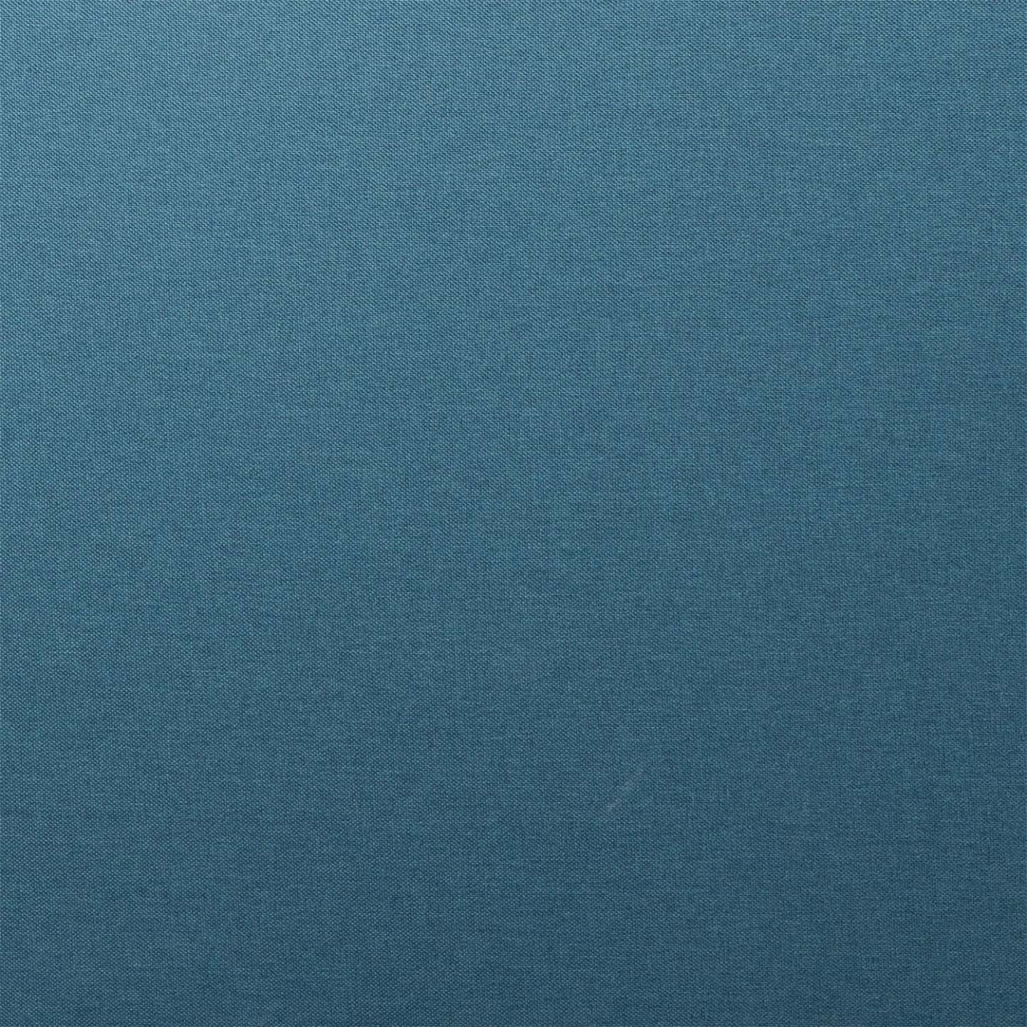 Chaise Novalee 35 en tissu d'apparence lin avec accoudoirs évasés et capitonnage de boutons - Bleu | Fauteuil Novalee de 35 po en tissu d'apparence lin avec accoudoirs évasés et capitonnage à boutons - bleu