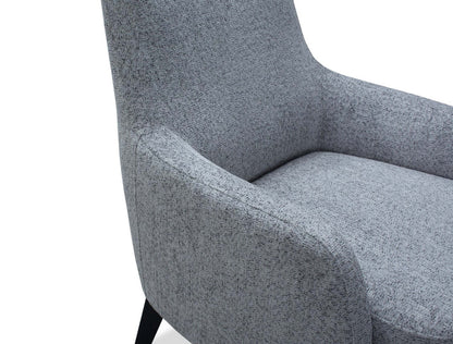 Chaise d'appoint en tissu Monroe 29 avec pieds en métal - Gris | Fauteuil d'appoint Monroe de 29 po en tissu avec pattes en métal - gris
