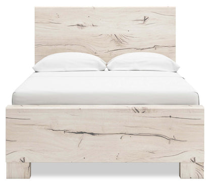 Lit à panneaux Derekson avec tête de lit et cadre, blanc rustique - Pleine grandeur | Lit à panneaux Derekson avec tête de lit et cadre de lit, blanc rustique - format lit double