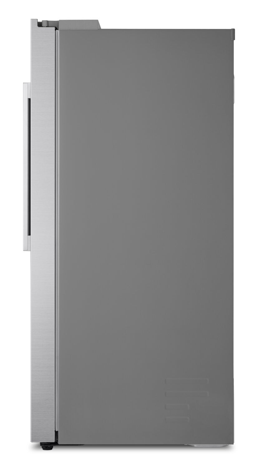LG 36 27 Cu. Ft Side by Side Refrigerator - Fingerprint Resistant Stainless Steel - LL27T3530S  | Réfrigérateur LG de 27 pi3 et de 36 po à compartiments juxtaposés - acier inoxydable résistant aux traces de doigts - LL27T3530S