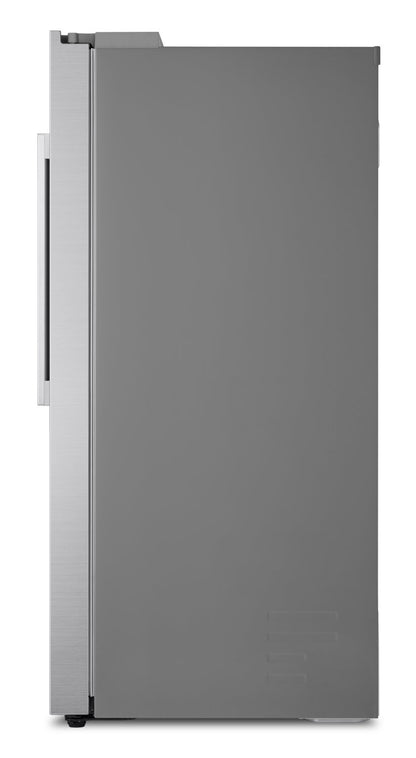 LG 36 27 Cu. Ft Side by Side Refrigerator - Fingerprint Resistant Stainless Steel - LL27T3530S  | Réfrigérateur LG de 27 pi3 et de 36 po à compartiments juxtaposés - acier inoxydable résistant aux traces de doigts - LL27T3530S