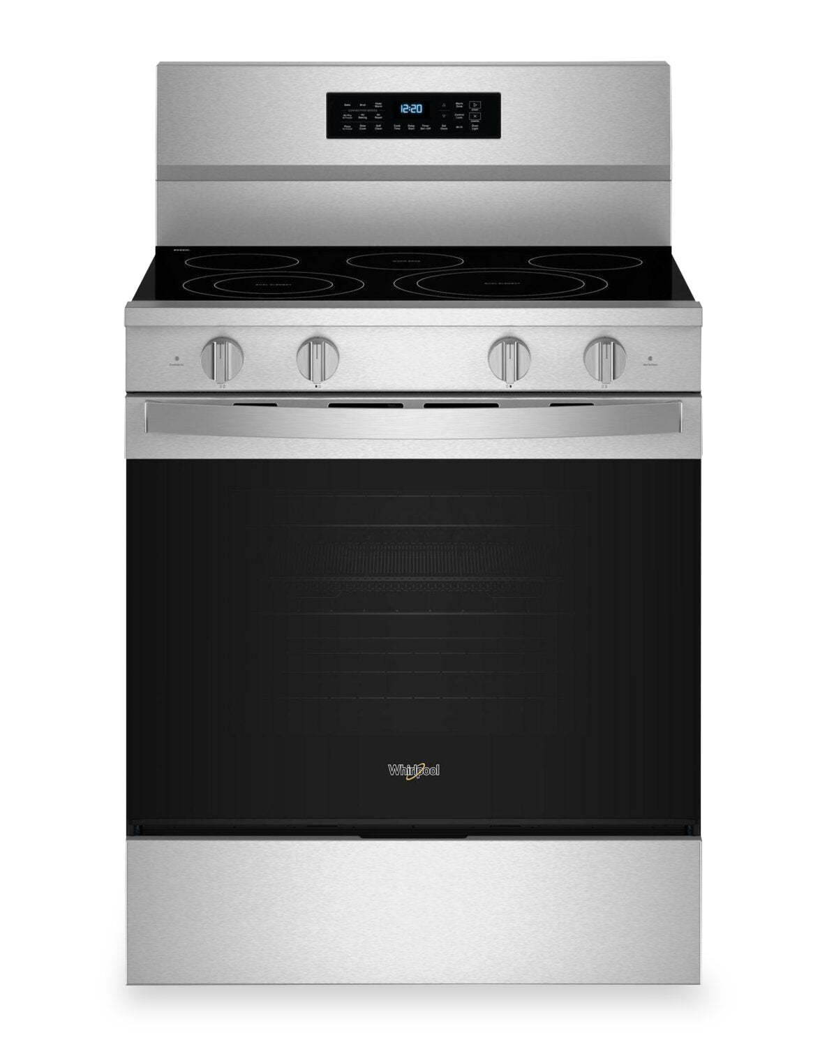 Cuisinière électrique Whirlpool de 30 po et de 5,3 pi3 avec friture à air sans préchauffage - acier inoxydable - YWFES7030SZ | Whirlpool 30 5.3 Cu. Ft. Electric Range with No Preheat Air Fry - Stainless Steel - YWFES7030SZ