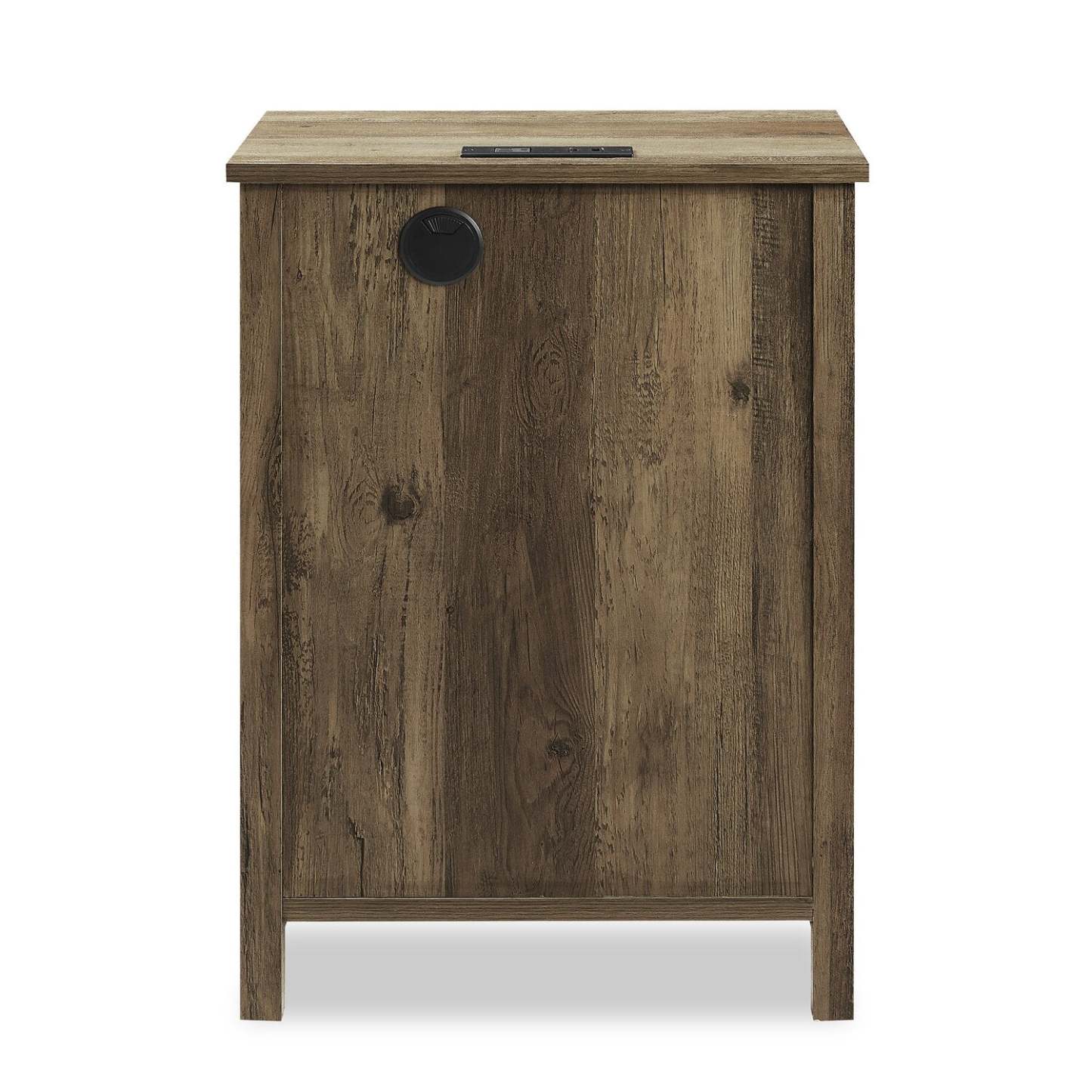 Table de nuit Theo à 1 tiroir avec armoire de rangement, 18 L x 25,75 H - Marron | Table de nuit Theo de 18 po (l) x 25,75 po (H) à 1 tiroir avec armoire de rangement - marron