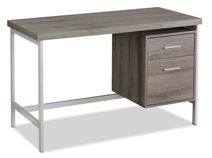 Lindsay 47.25 Office Desk with 2-Drawers - Taupe|Bureau Lindsay de 47,25 po à 2 tiroirs - taupe