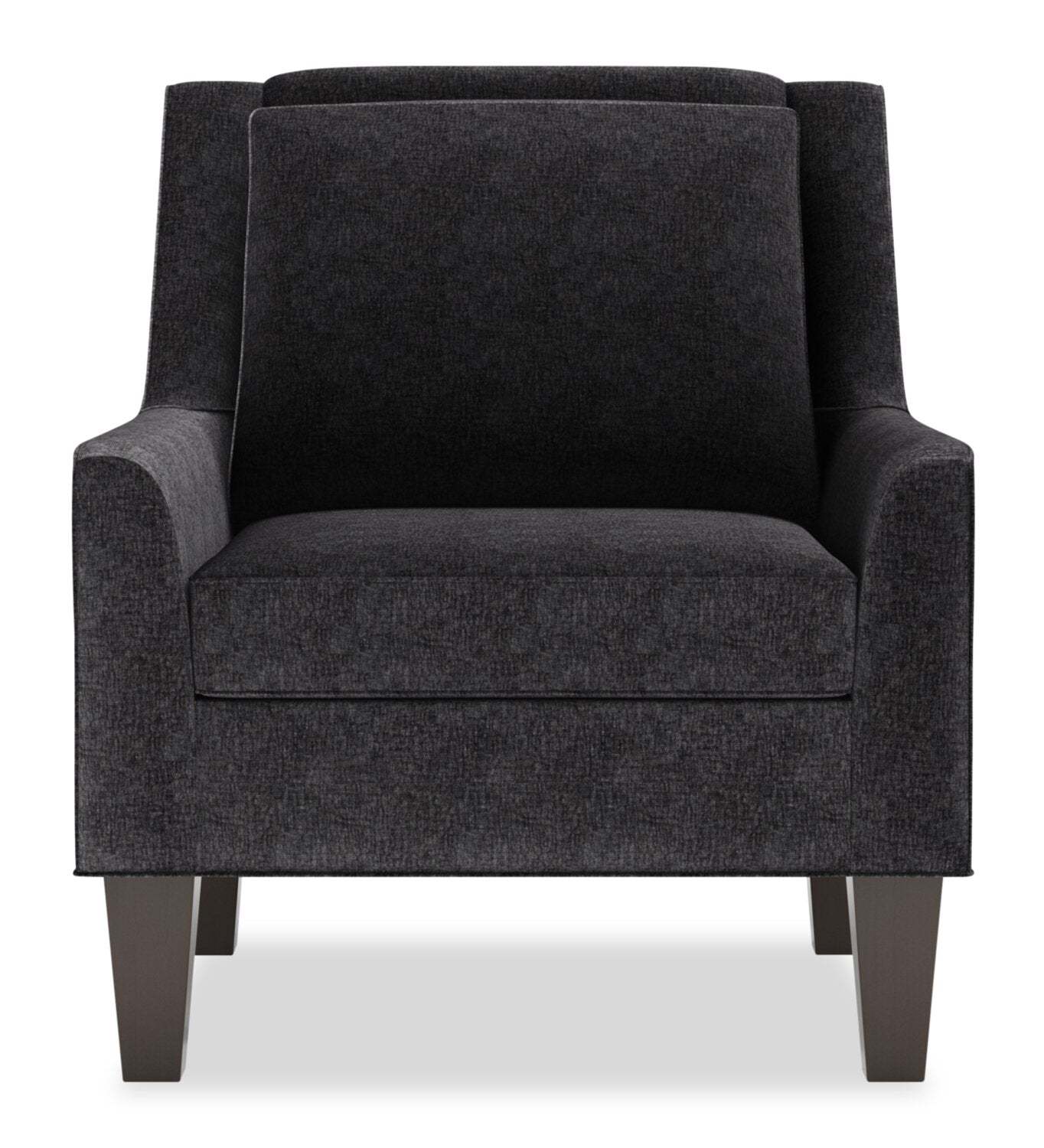Fauteuil d’appoint club Sofa Lab personnalisable 29 en tissu de chenille avec pattes en bois - gris charcoal de luxe | Fauteuil d’appoint club Sofa Lab de 29 po fabriqué au Canada en tissu de chenille avec pattes en bois - gris charcoal de luxe | CLUB2993