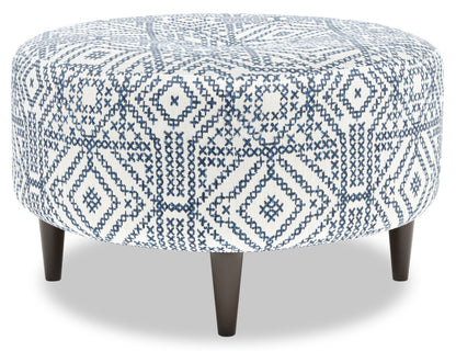Pouf The Curve 31 en tissu, fabriqué au Canada par Sofa Lab (CURV1156) | Personnalisable
