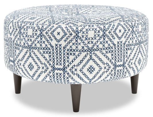 Pouf The Curve 31 en tissu, fabriqué au Canada par Sofa Lab (CURV1156) | Personnalisable
