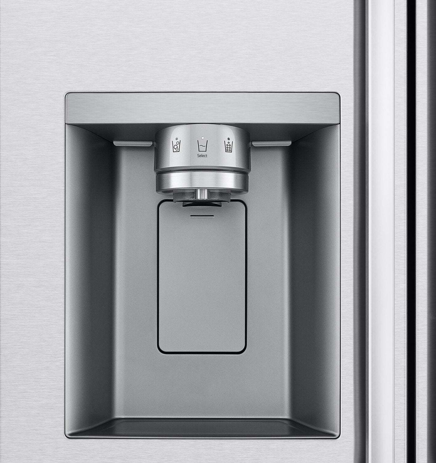 LG 36 27 Cu. Ft Side by Side Refrigerator - Fingerprint Resistant Stainless Steel - LL27T3530S  | Réfrigérateur LG de 27 pi3 et de 36 po à compartiments juxtaposés - acier inoxydable résistant aux traces de doigts - LL27T3530S