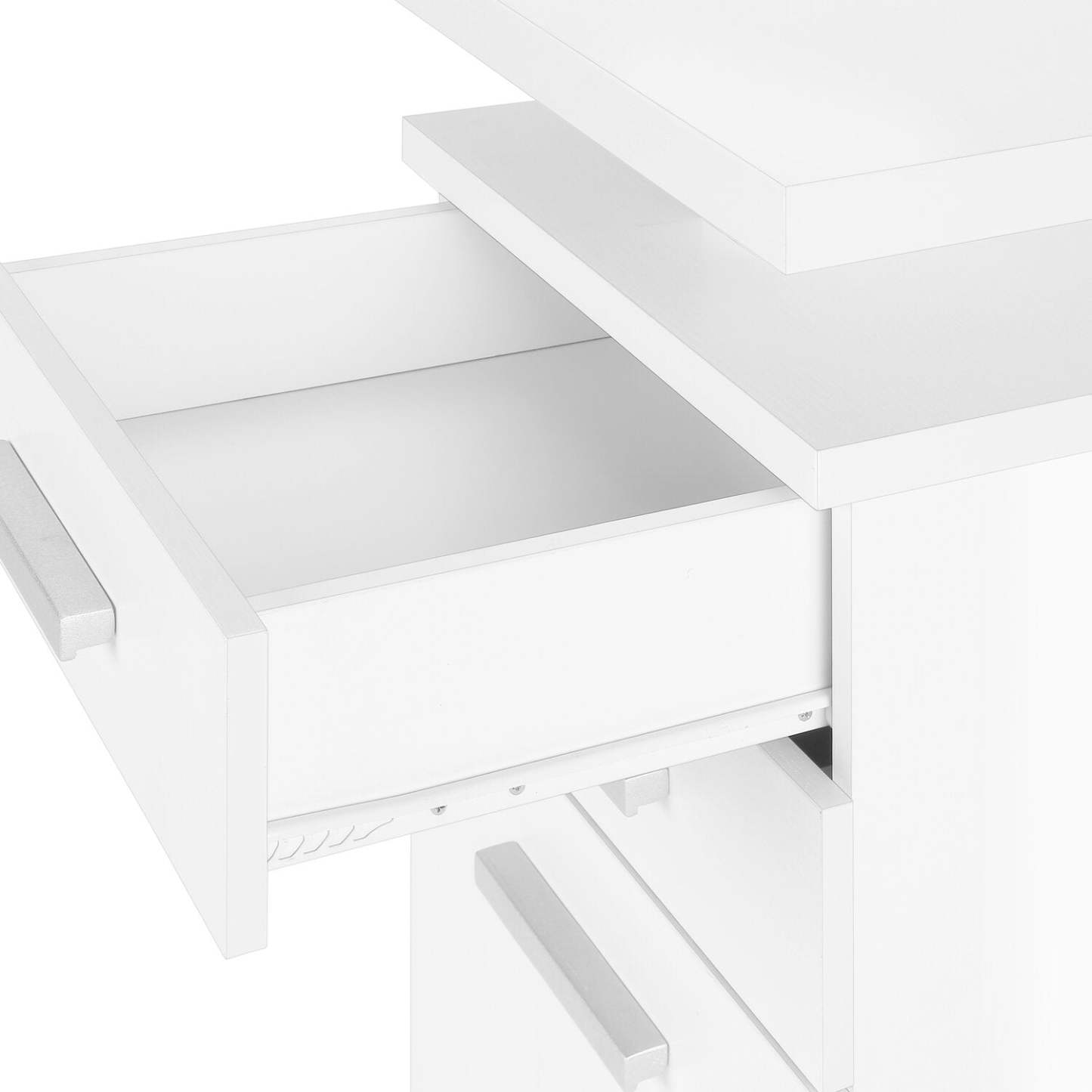 Bureau réversible Ronan 47.25 à 3 tiroirs - Blanc|Bureau réversible Ronan de 47,25 po à 3 tiroirs - blanc