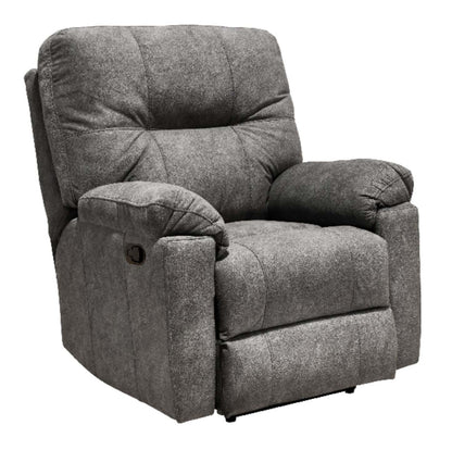 Fabriqué au Canada Fauteuil inclinable coulissant en tissu Gybson 38 - Gris | Fauteuil coulissant inclinable Gybson de 38 po fabriqué au Canada en tissu - gris