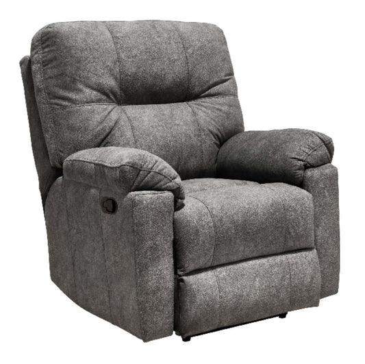 Fabriqué au Canada Fauteuil inclinable coulissant en tissu Gybson 38 - Gris | Fauteuil coulissant inclinable Gybson de 38 po fabriqué au Canada en tissu - gris