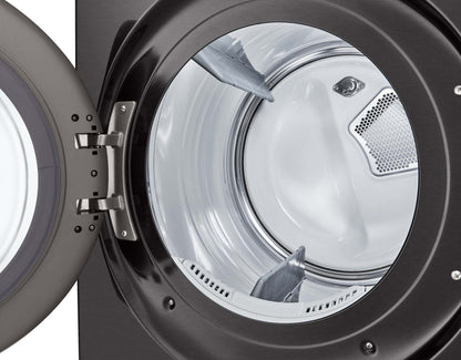 Sécheuse électrique intelligente LG de 7,4 pi³ avec vapeur - acier noir - superposable - DLEX6700B | LG 7.4 Cu. Ft. Smart Electric Dryer with Steam - Black Steel - Stackable - DLEX6700B