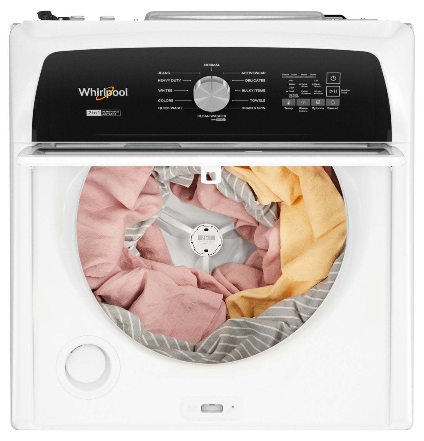Laveuse Whirlpool à chargement par le haut de 5,4 pi³ - blanche - WTW5057LW | Whirlpool 5.4 Cu. Ft. Top-Load Washer - White - WTW5057LW