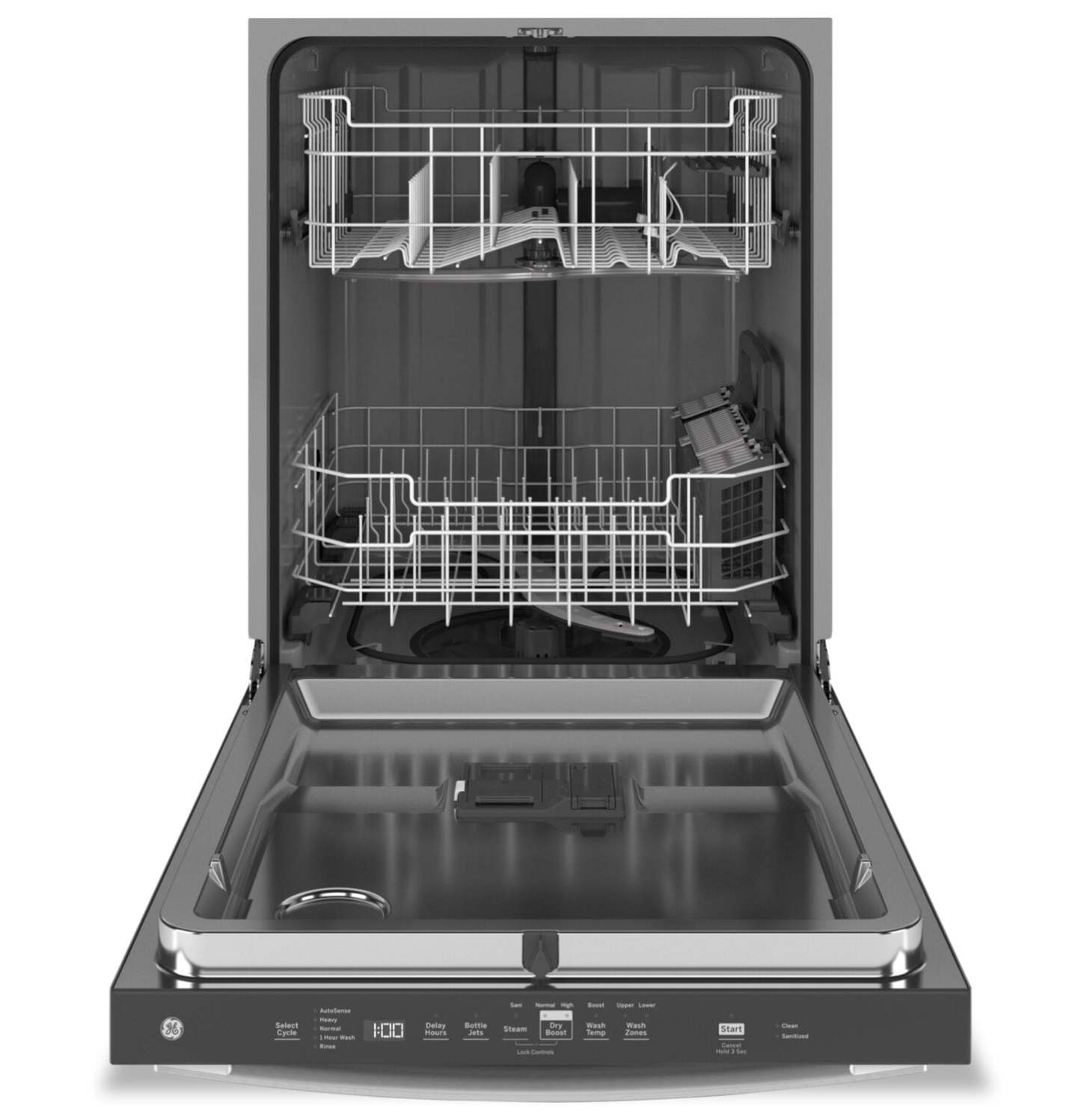 GE 24 50 dBA Built-In Top-Control Smart Dishwasher with Steam and Sani - Stainless - GDT635HSRSS | Lave-vaisselle intelligent encastré GE de 24 po à 50 dBA avec commandes sur le dessus et assainissement…