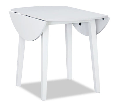 Bryn Drop-Leaf Dining Table, 42 Round - White | Table de salle à manger ronde Bryn de 42 po avec abattant - blanche