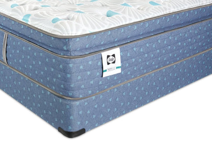 Ensemble de matelas à plateau-coussin Euro Sealy Posturepedic® Luxury Crown Jewel® Resort Paradiso pour grand lit | Ensemble Matelas Euro-plateau épais Paradiso Resort Luxury Posturepedic Crown Jewel de Sealy pour grand lit