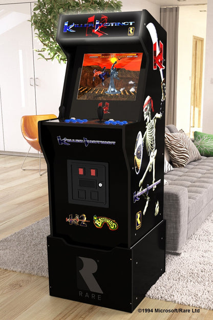 Armoire d'arcade Arcade1Up Killer Instinct™ avec rehausseur et tabouret | Borne ™arcade Killer InstinctMC de Arcade1Up avec plateforme | KILLRINS