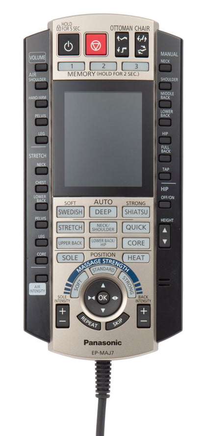 Fauteuil inclinable de massage Panasonic Real Pro ULTRA Prestige™ 35,4 en cuir synthétique de haute qualité - brun