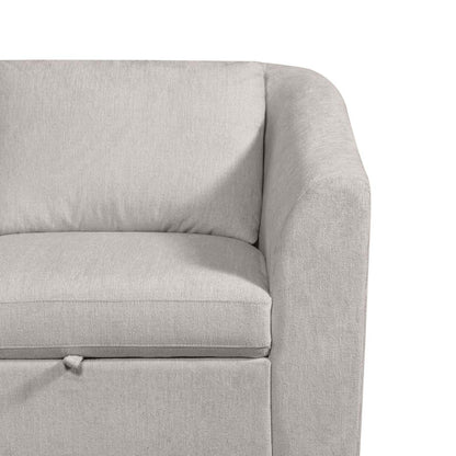 Canapé-lit sectionnel de droite Envy 2 pièces en tissu chenille - Gris brouillard | Canapé-lit sectionnel de droite Envy 2 pièces en tissu de chenille - gris brouillard