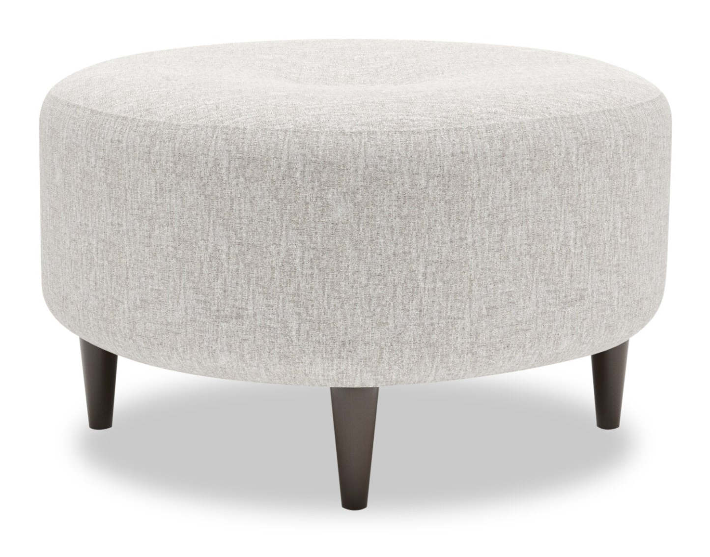 Fabriqué au Canada Sofa Lab personnalisable Pouf The Curve 31 en tissu chenille - Argent de luxe | Pouf The Curve de Sofa Lab de 31 po fabriqué au Canada en tissu de chenille - argenté Luxury Silver | CURV2793