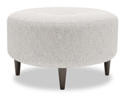 Fabriqué au Canada Sofa Lab personnalisable Pouf The Curve 31 en tissu chenille - Argent de luxe | Pouf The Curve de Sofa Lab de 31 po fabriqué au Canada en tissu de chenille - argenté Luxury Silver | CURV2793