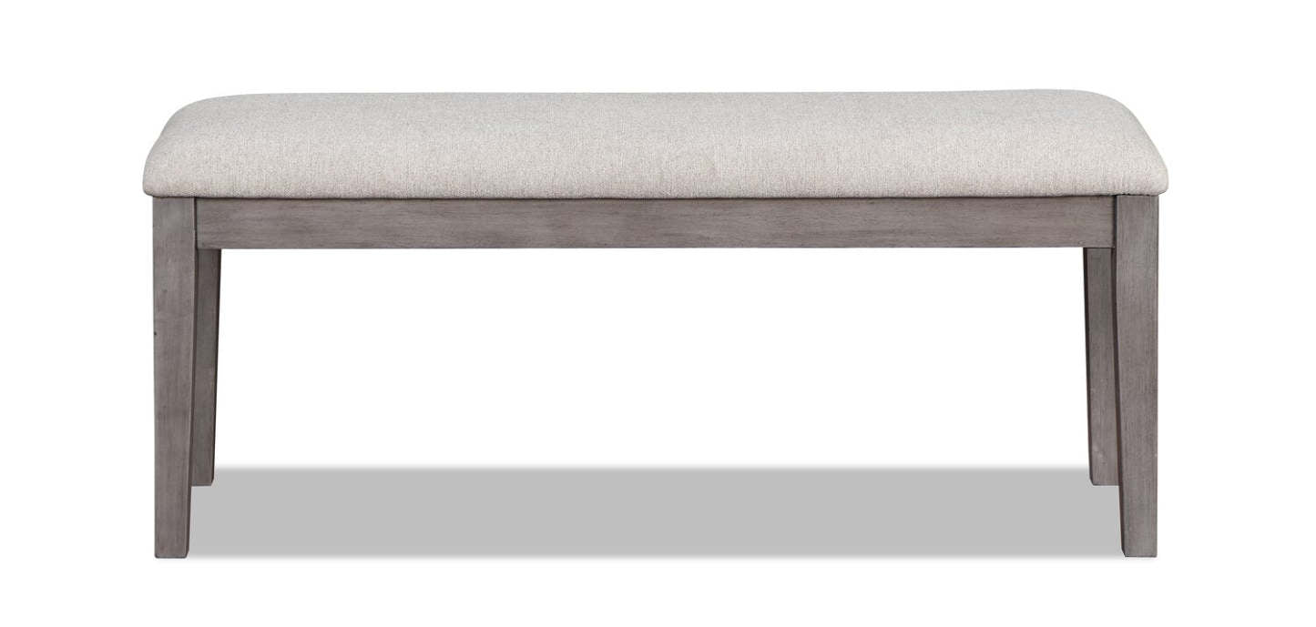 Banc de salle à manger Krew avec tissu en polyester, 48 W - Gris | Banc de salle à manger Krew de 48 po (L) en tissu de polyester - gris