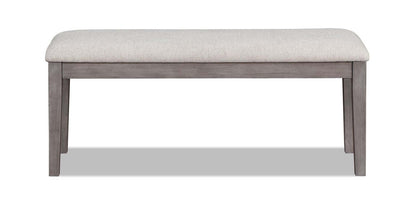 Banc de salle à manger Krew avec tissu en polyester, 48 W - Gris | Banc de salle à manger Krew de 48 po (L) en tissu de polyester - gris