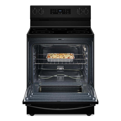 Cuisinière électrique Whirlpool de 30 po et de 5,3 pi3 avec 5 éléments - noire - YWFES3330RB | Whirlpool 30 5.3 Cu. Ft. Electric Range with 5 Elements - Black - YWFES3330RB