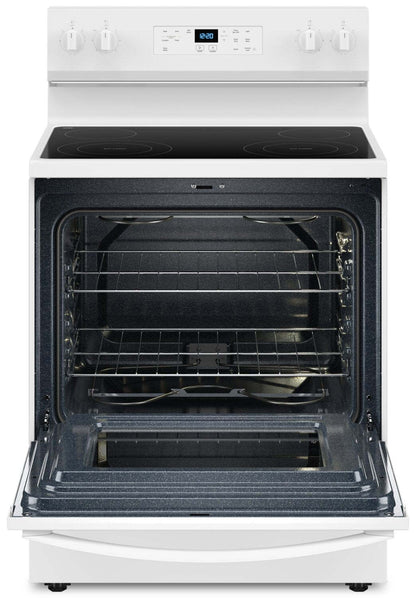Cuisinière électrique Whirlpool de 5,3 pi³ avec nettoyage automatique - blanche - YWFES3530RW