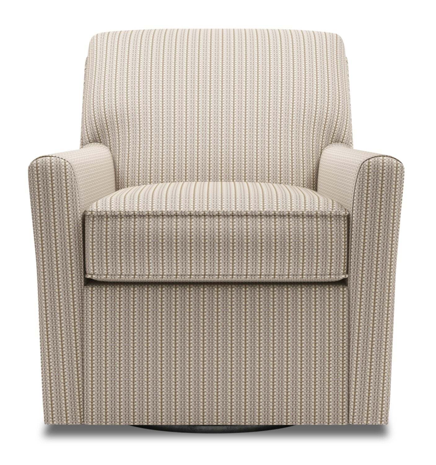 Fauteuil d’appoint pivotant personnalisable Sofa Lab de 31 po fabriqué au Canada en tissu - beige champignon | SWIV1161