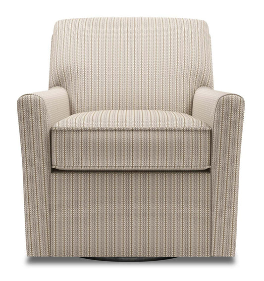 Fauteuil d’appoint pivotant personnalisable Sofa Lab de 31 po fabriqué au Canada en tissu - beige champignon | SWIV1161