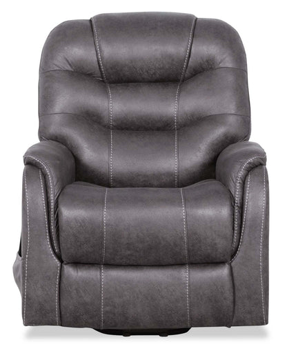 Fauteuil inclinable à relevage électrique Landon 34 en microfibre - Gris | Fauteuil inclinable électrique Landon de 34 po en microfibre - gris
