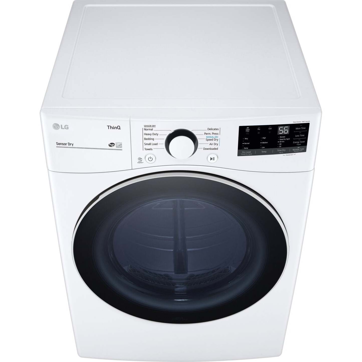 LG 7.4 Cu. Ft. Smart Electric Dryer - White - Stackable - DLE3600W | Sécheuse électrique intelligente LG de 7,4 pi³ - blanche - empilable - DLE3600W