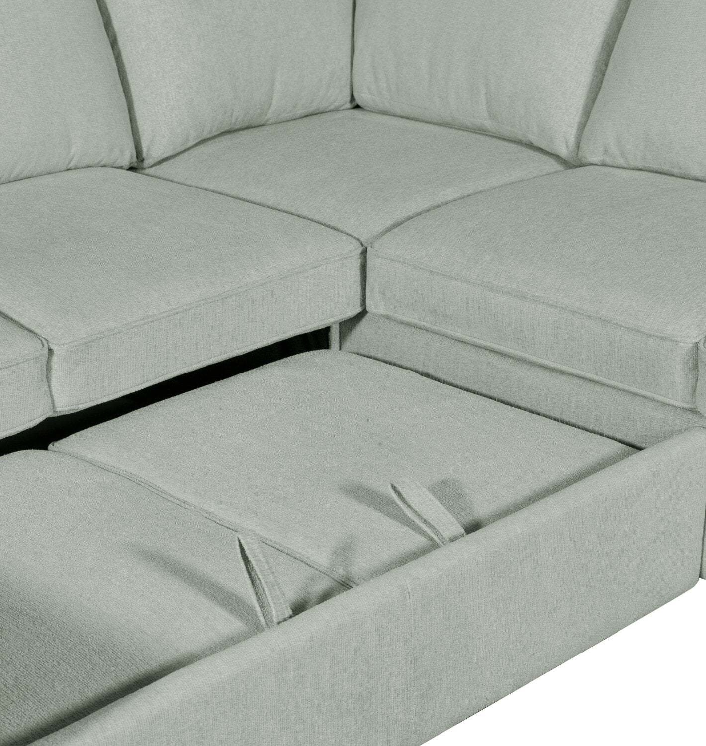 Sofa-lit sectionnel de gauche Haven de Scott Living 2 pièces en tissu de chenille - bleu écume de mer