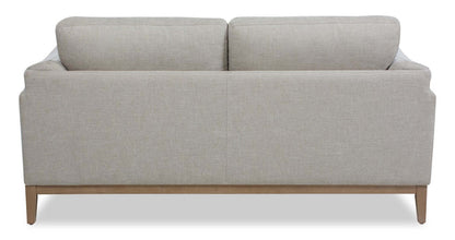 Causeuse Valley de 67,7 po en tissu avec base et pattes en hévéa - sable