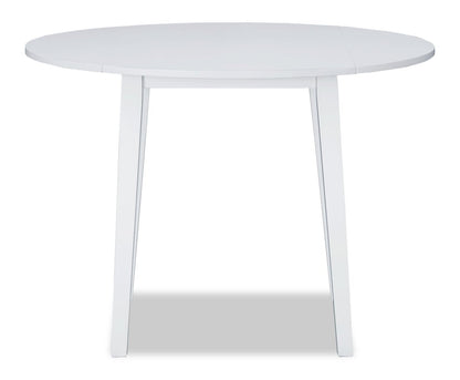 Bryn Drop-Leaf Dining Table, 42 Round - White | Table de salle à manger ronde Bryn de 42 po avec abattant - blanche