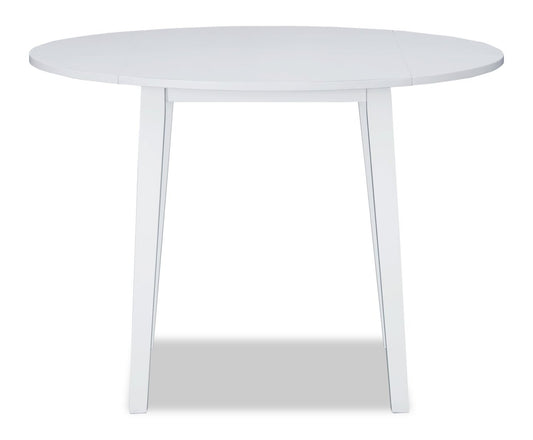 Bryn Drop-Leaf Dining Table, 42 Round - White | Table de salle à manger ronde Bryn de 42 po avec abattant - blanche