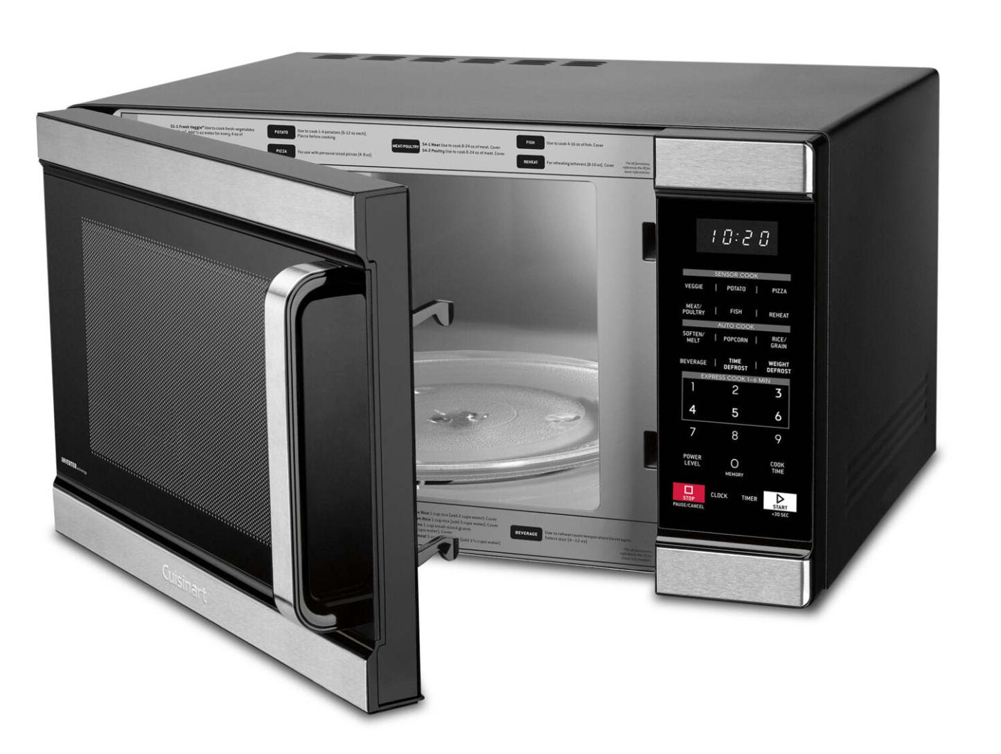 Cuisinart 1,1 Cu. Fort. Micro-ondes de comptoir de 1 000 W - CMW-110C | Quatre à micro-ondes de comptoir Cuisinart de 1,1 pi3 avec une puissance de 1 000 W - CMW-110C | CMW110CM