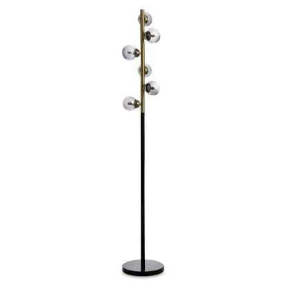 Lampadaire Bennie 61.25 5 Lumières Noir et Doré|Lampe à pied Bennie de 61,25 po noire et dorée à 5 ampoules