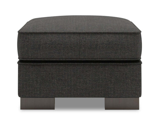 Fabriqué au Canada Canapé personnalisable Lab Track 24 en tissu d'apparence lin - Luna Kohl gris | Pouf Track de Sofa Lab de 24 po fabriqué au Canada en tissu d'apparence lin - gris Luna Kohl | TR802691