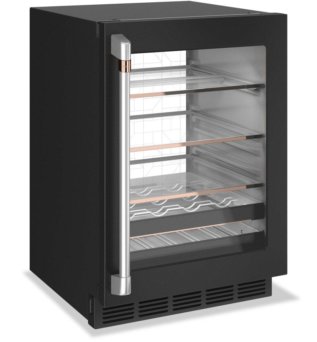 Réfrigérateur Café de 5,1 pi³ et de 24 po avec zone de boissons Beverage CenterMC - noir - CCP06BP3PD1