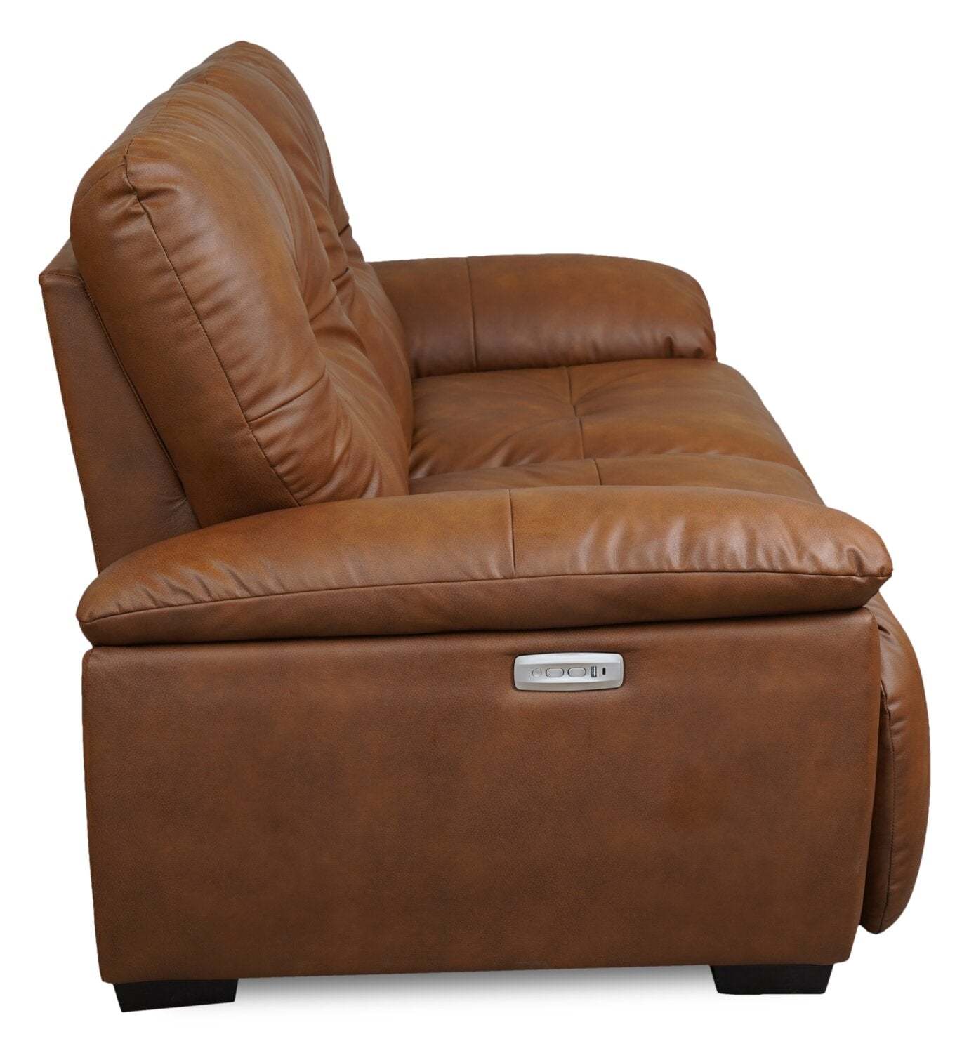 Bello 67 Fauteuil d'amour en tissu simili cuir avec inclinaison électrique - Marron