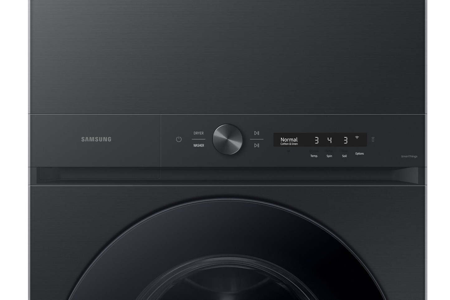 Samsung 5,3 pi³ Hub de lavage à vapeur à chargement frontal - Acier inoxydable noir - WH46DBH550EVAC | Tour de lavage Hub de lavage à la vapeur Samsung à chargement frontal de 5,3 pi³ - acier inoxydable …