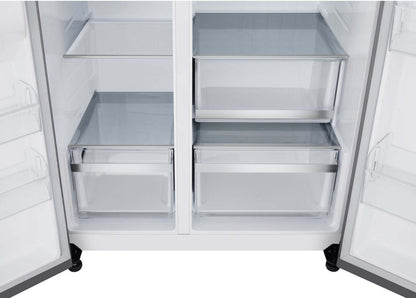 LG 36 27 Cu. Ft Side by Side Refrigerator - Fingerprint Resistant Stainless Steel - LL27T3530S  | Réfrigérateur LG de 27 pi3 et de 36 po à compartiments juxtaposés - acier inoxydable résistant aux traces de doigts - LL27T3530S